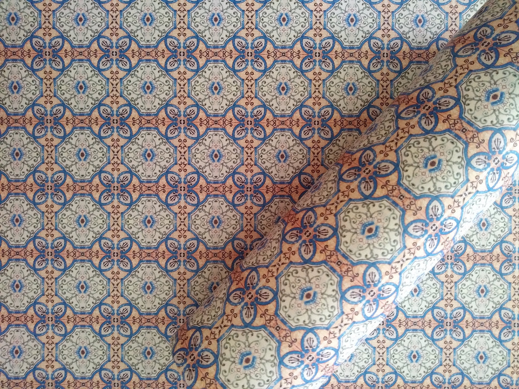 Papel decorado para encuadernación Mosaico hidráulico Sicilia - Artpapel