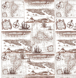 Papel decorado para encuadernación Mapa antiguo - Artpapel