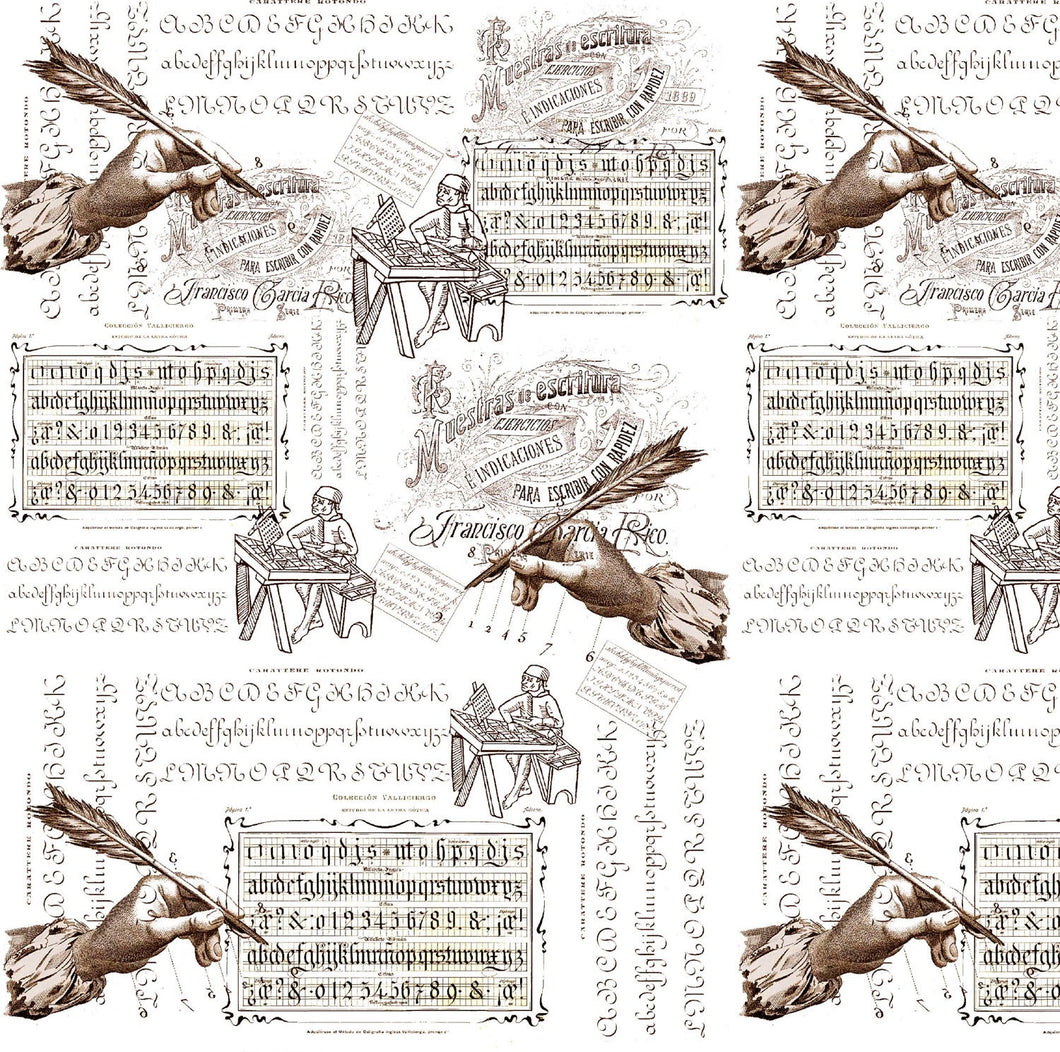 Papel decorado para encuadernación Escritura antigua - Artpapel