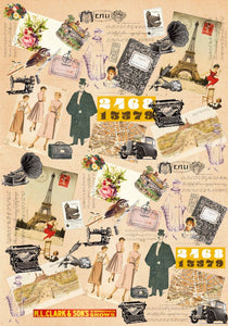 Papel decorado para encuadernación Moda Siglo XX La Mode - Artpapel