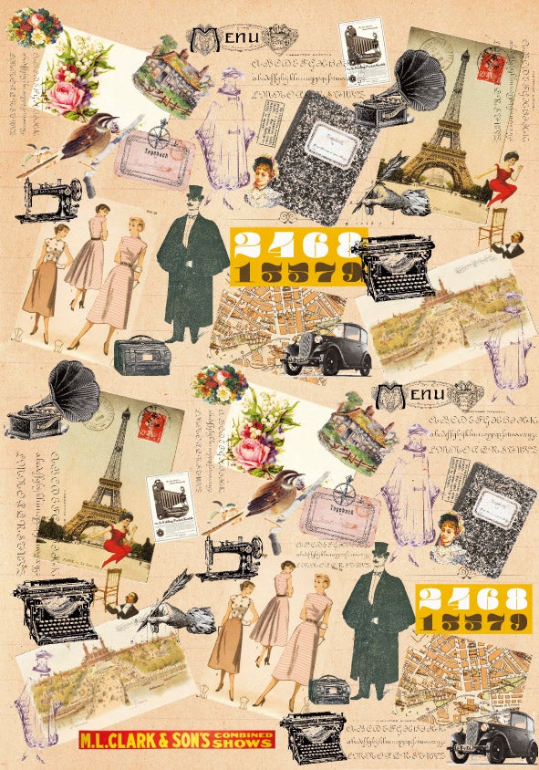 Papel decorado para encuadernación Moda Siglo XX La Mode - Artpapel