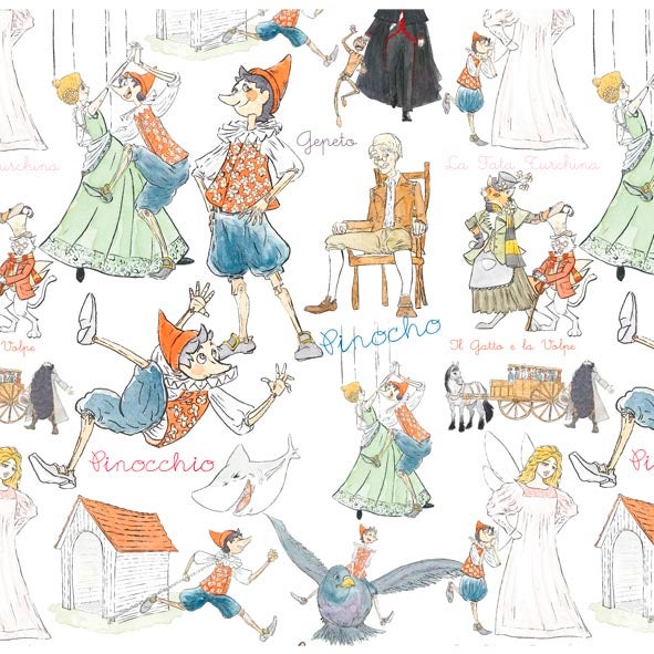 Papel decorado para encuadernación Fairy Tales Pinocho - Artpapel