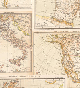 Papel decorado para encuadernación Mapa de Europa - Artpapel